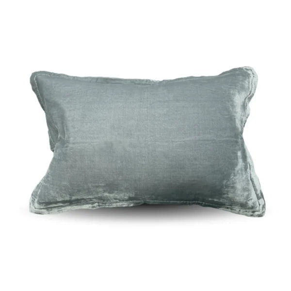 Silkevelour putetrekk Turquoise 40×60 cm