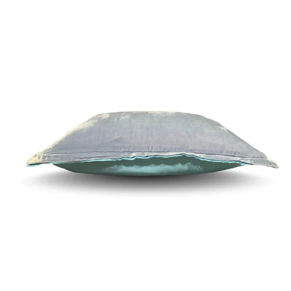 Silkevelour putetrekk Turquoise 40×60 cm