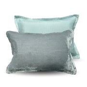 Silkevelour putetrekk Turquoise 40×60 cm