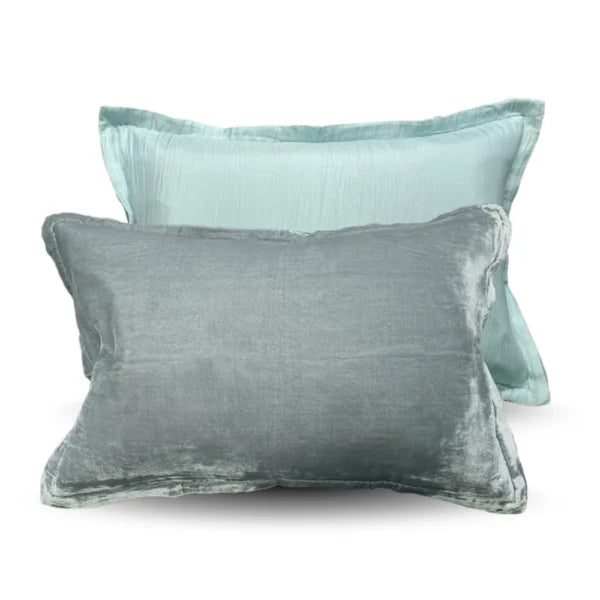 Silkevelour putetrekk Turquoise 40×60 cm