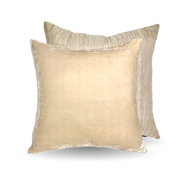 Silkevelour putetrekk Golden Sand 60×60 cm