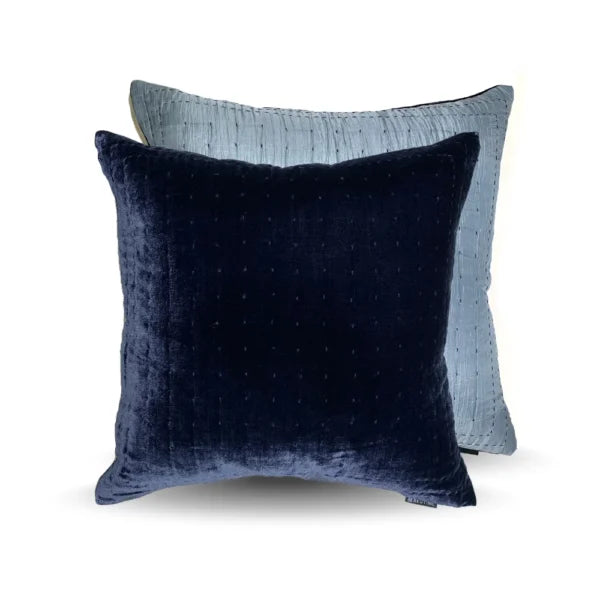 Silkevelour putetrekk Oxford Blue 60×60 cm