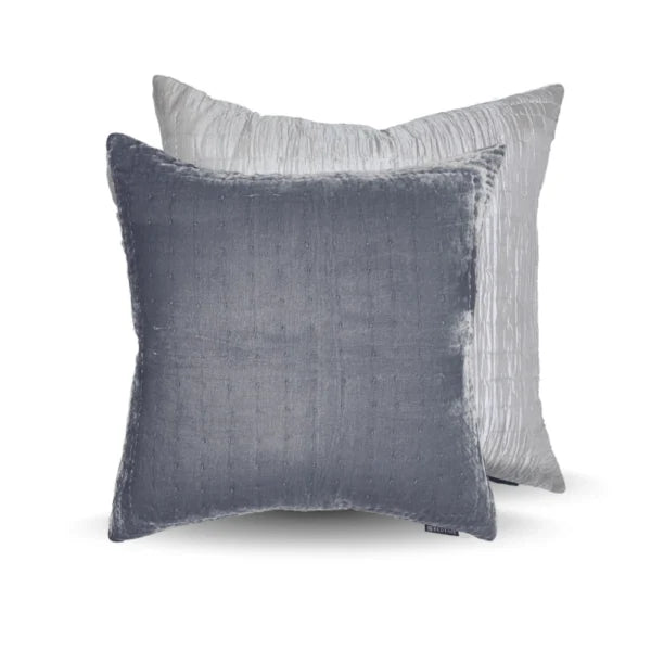 Silkevelour putetrekk Soft Grey 60×60 cm