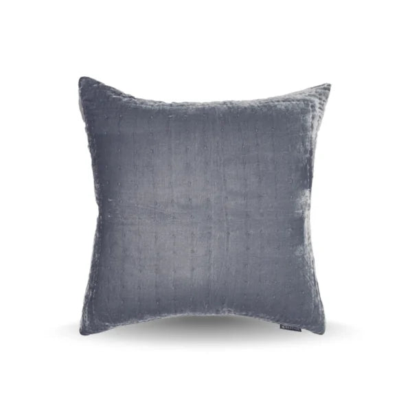 Silkevelour putetrekk Soft Grey 60×60 cm Bedtime.no.