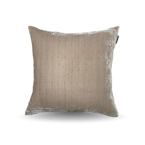 Silkevelour putetrekk Taupe 60×60 cm