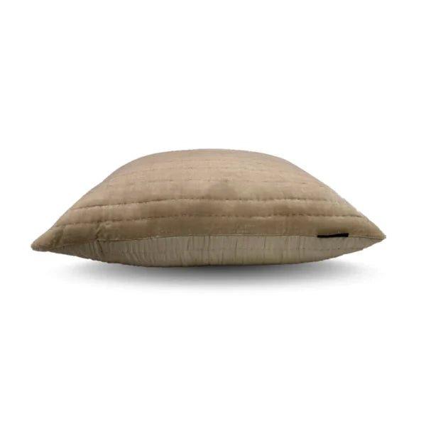 Silkevelour putetrekk Taupe 60×60 cm