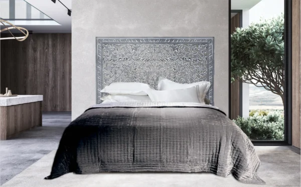 Silkevelour sengeteppe Soft Grey 260x260