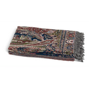 Ullpledd Paisley Blue/Rose