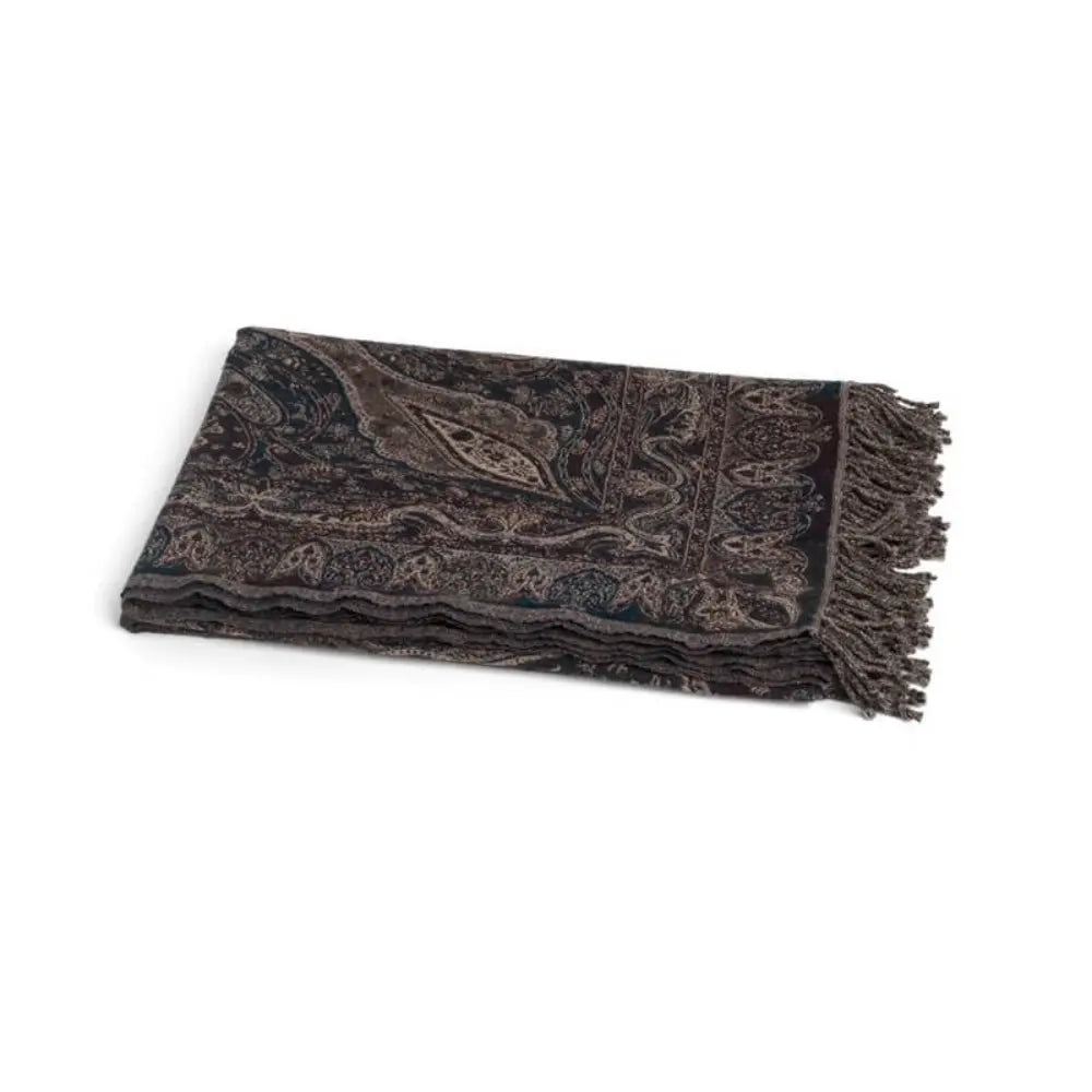 Ullpledd Paisley Dark blue