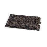 Ullpledd Paisley Dark blue