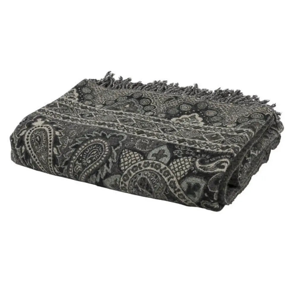 Ullpledd Paisley sort