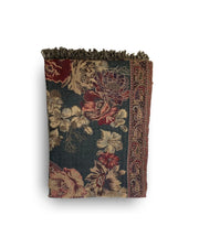 Ullpledd Paisley Roses Green