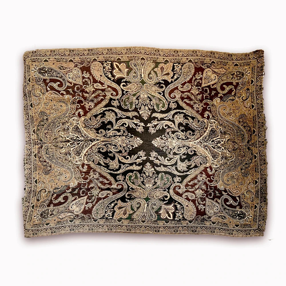 Ullpledd Paisley sort