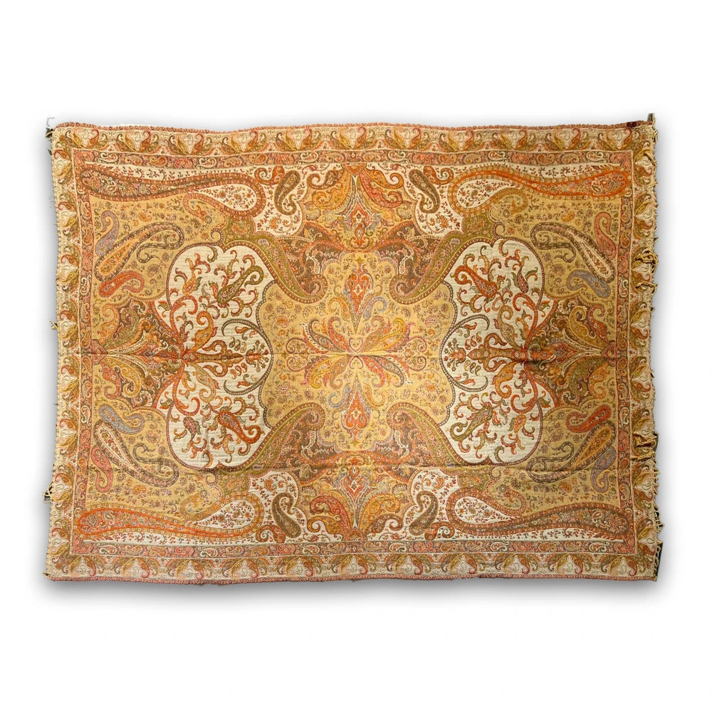 Ullpledd Paisley Burnt Orange