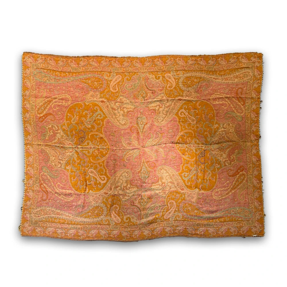 Ullpledd Paisley Burnt Orange