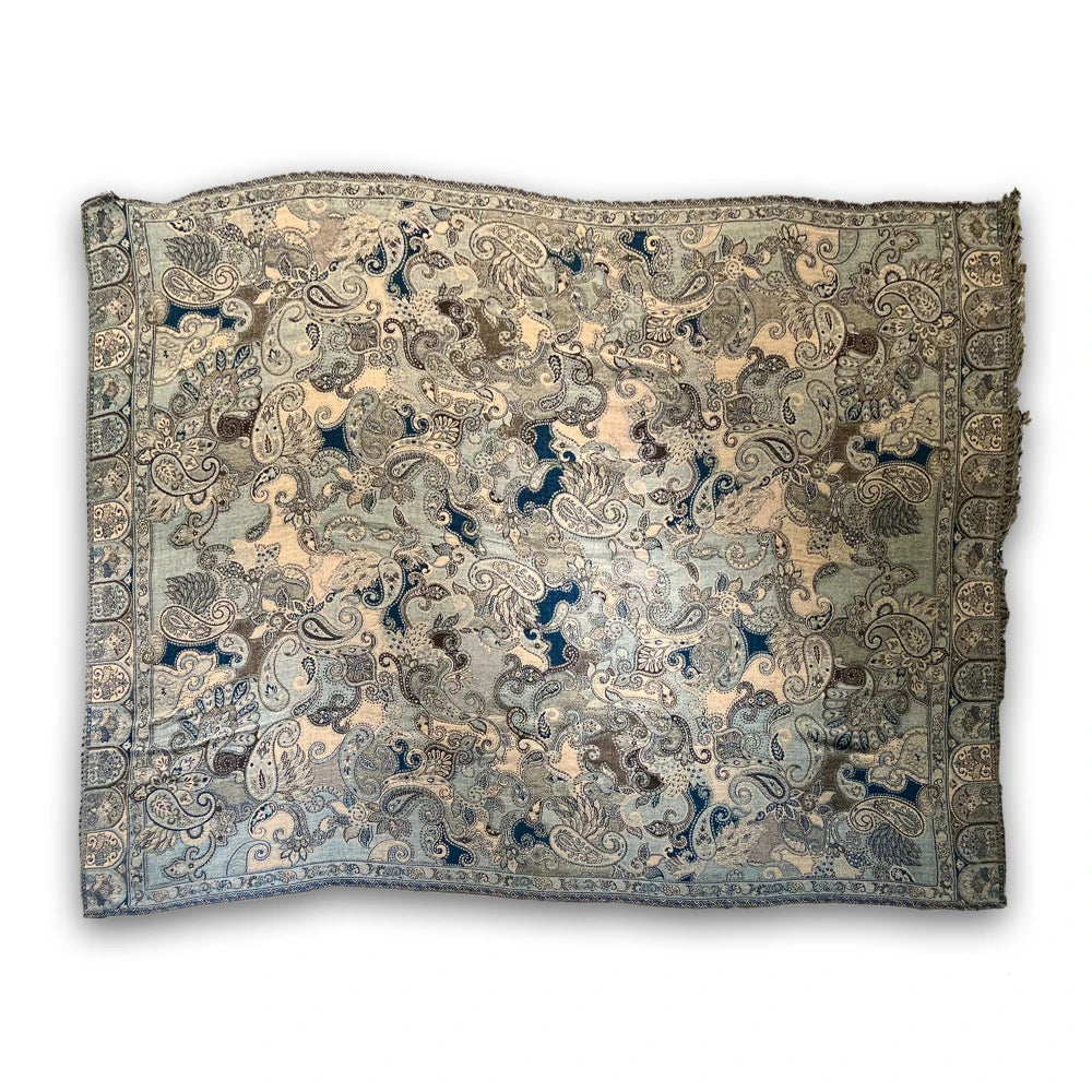 Ullpledd Paisley Dark blue