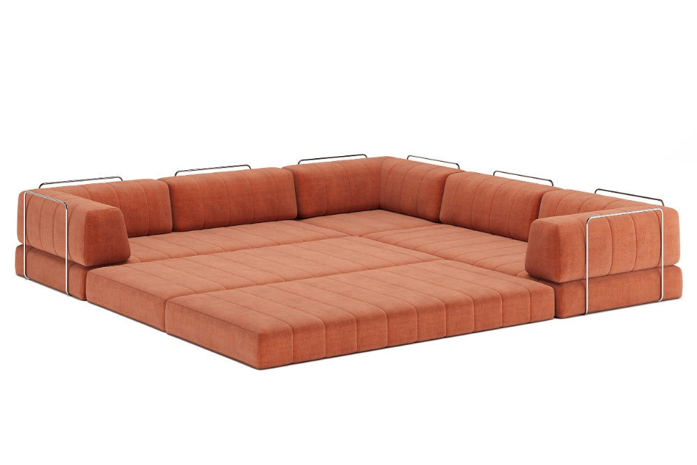 CozyPad Hjørnesofa Sovesofa med Armlener