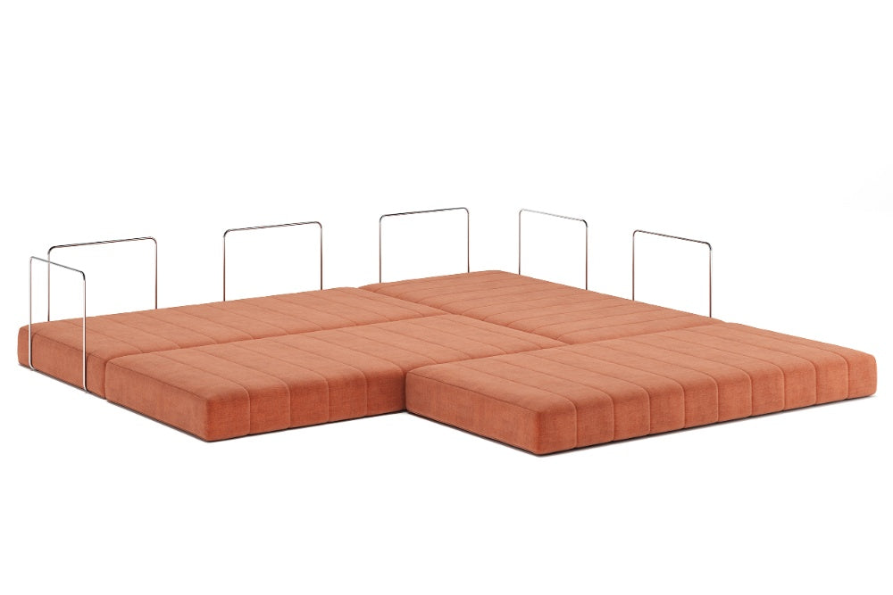 CozyPad Sovesofa L-Oppsett med Armlener