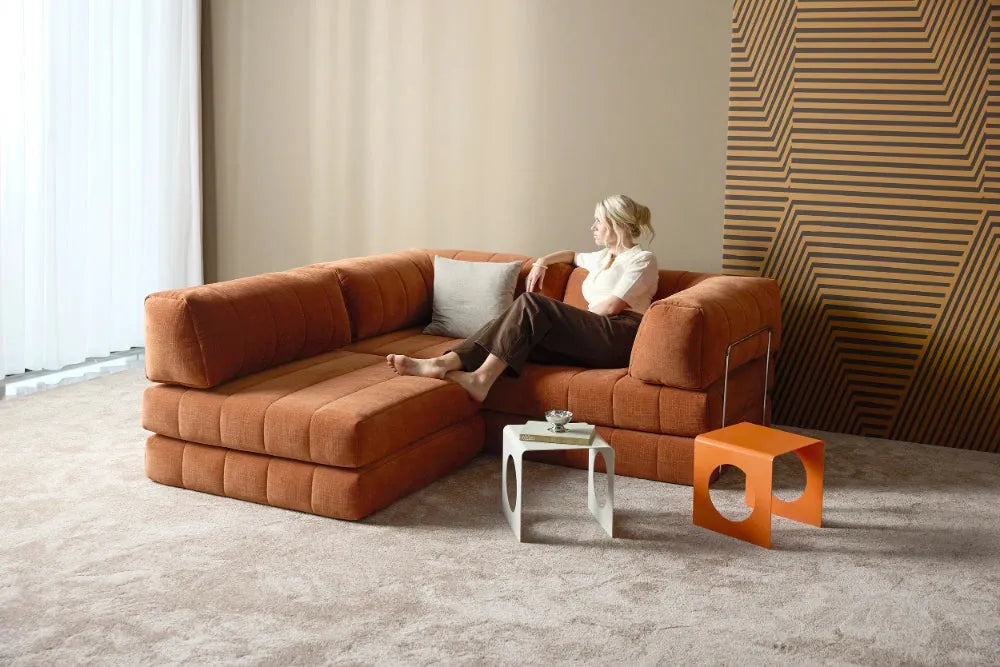 CozyPad sovesofa med stol fra Innovation Living i hjemmemiljø