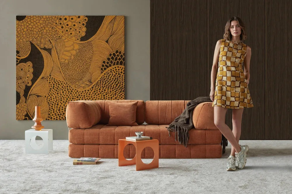 CozyPad sovesofa med armlener fra Innovation Living i hjemmemiljø