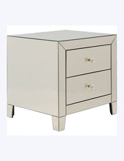 Display model Bedside table Small Luxury Champagne 2 Drawers