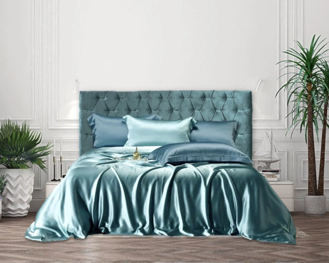 Silke Sengesett, Blå & Turkis Duo 200x220 cm, Outletvare Bedtime.no Bedtime Collection.