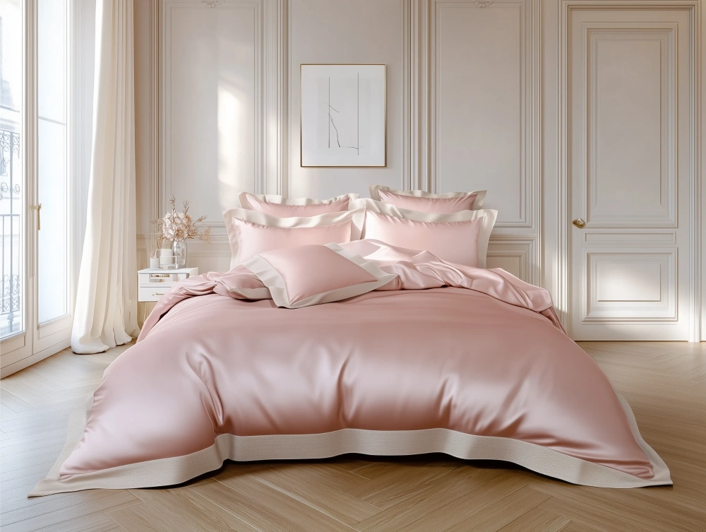 Bambus Putevar, Duo Rosa og Beige 50x70