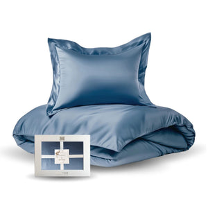 Bambus Sengesett, Medium Blå Bedtime.no.