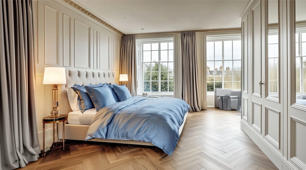 Bambus Laken, Dus Blå