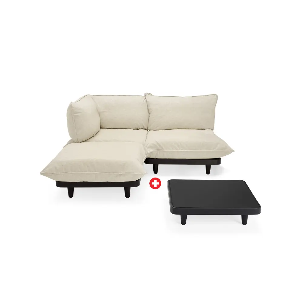 Fatboy Utesofa paletti set medium sahara incl. table Fatboy