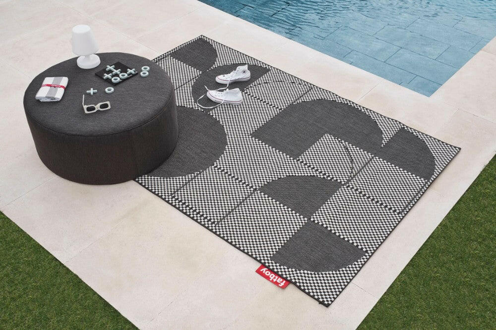 Fatboy Teppe Carpretty petit jigsaw black/white Bedtime.no.