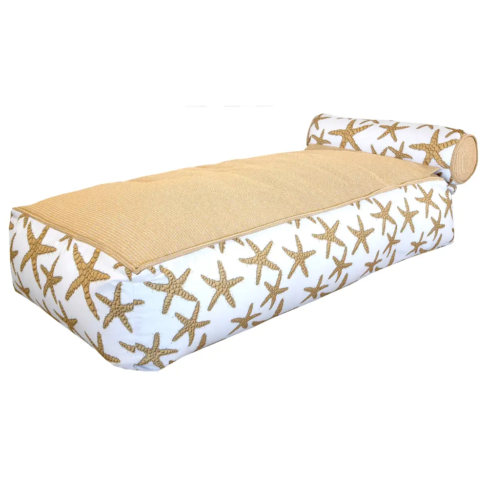 VILEBREQUIN deckchair beige raffia with star print Bedtime.no.