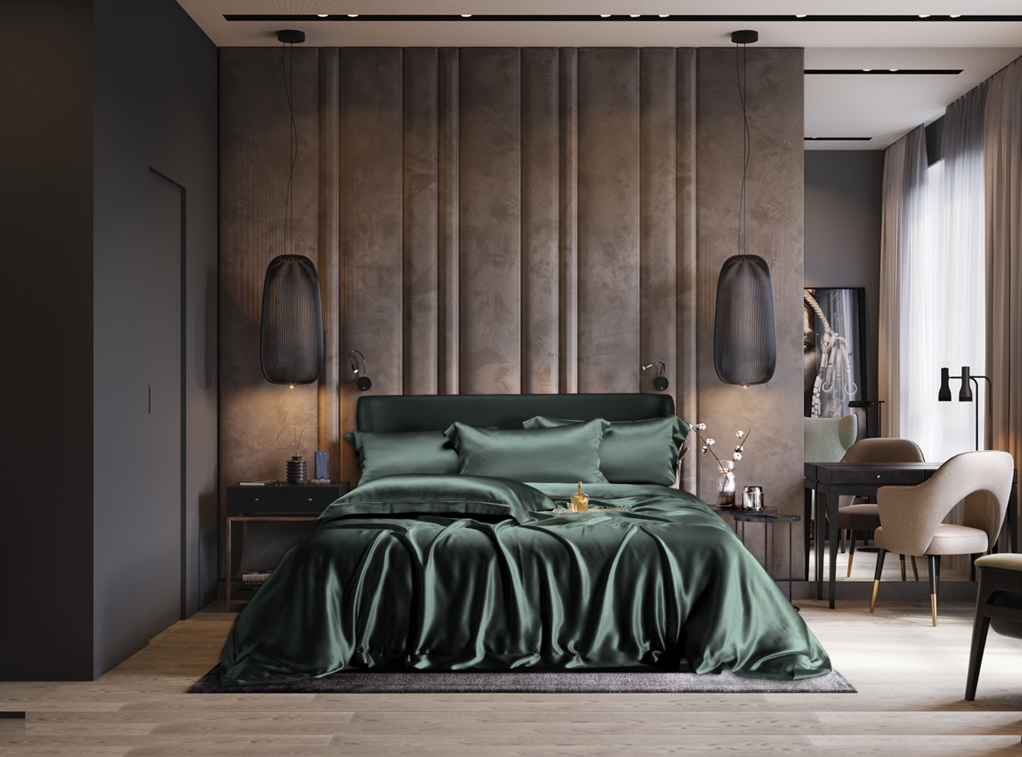 Silke Putetrekk 50x70 Grønn