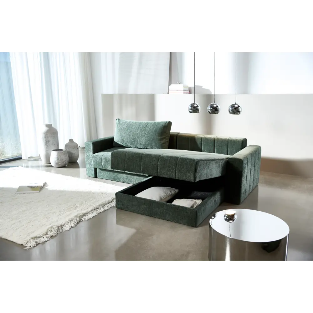 Sovesofa Akello Lounger med armlener fra Innovation Living Bedtime.no.