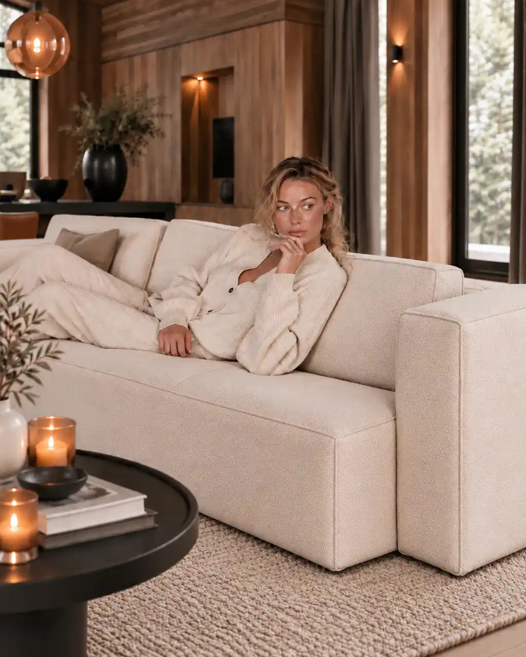 Sovesofa Melody med sjeselong