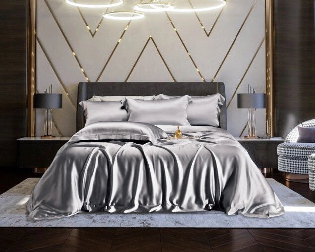 Silke Laken Sølvgrå, 150x200 cm, Outletvare Bedtime.no Bedtime Collection.