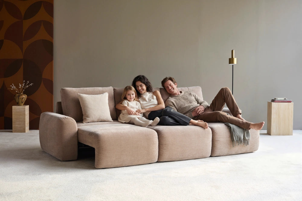 Sovesofa Norum Chunky med sjeselong