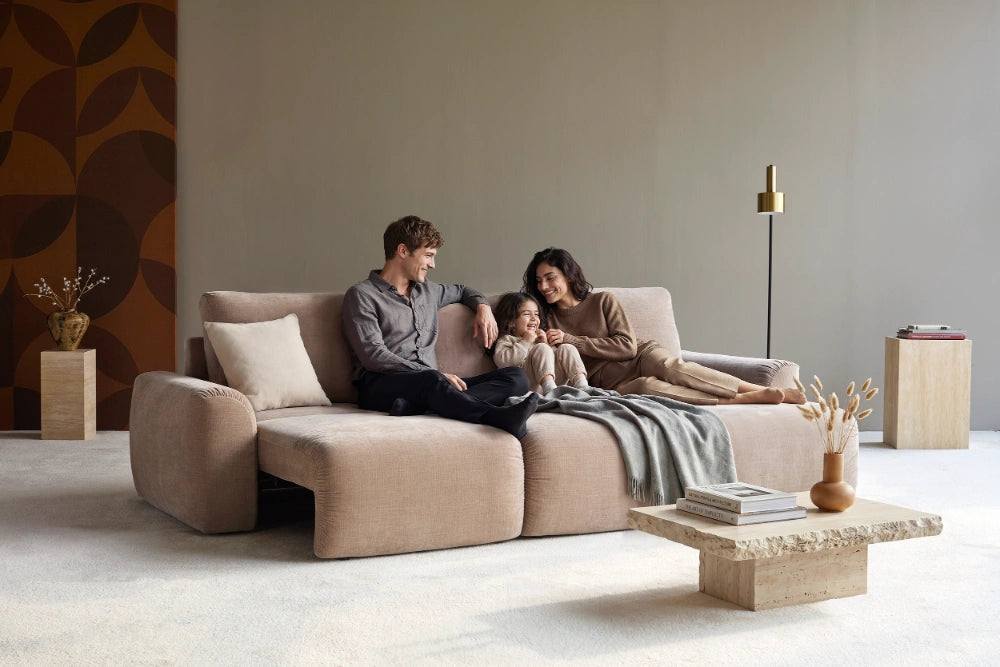 Sovesofa Norum Chunky med sjeselong
