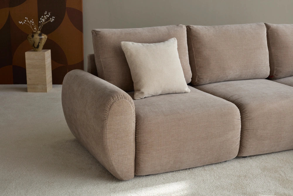 Sovesofa Norum Curve med sjeselong