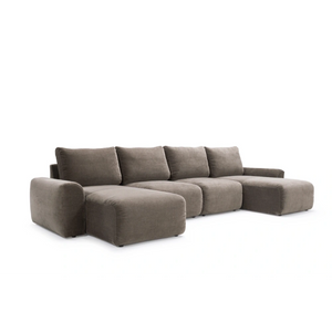 U-sofa med Chunky-armlener