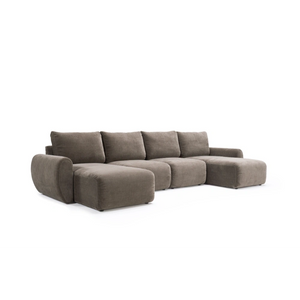 U-sofa med Curve-armlener