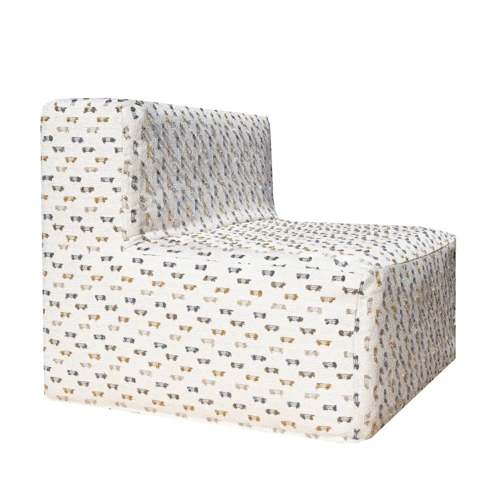 Fireside chair - funky fabric Bedtime.no.