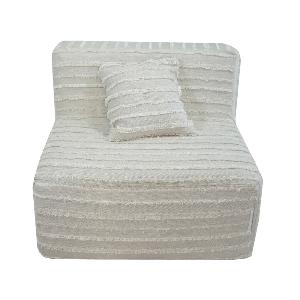 Fireside chair - beige hair fabric Bedtime.no.
