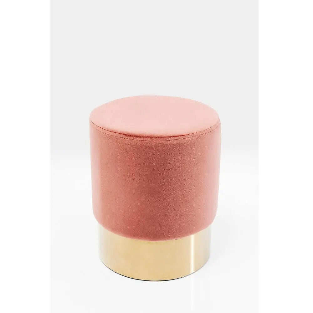 Puff Stool Cherry Mauve Brass Ø35cm Special