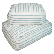 S floor cushion - stripe blue linen
