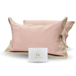Bambus Sengesett, Duo Beige og Rosa Bedtime.no.