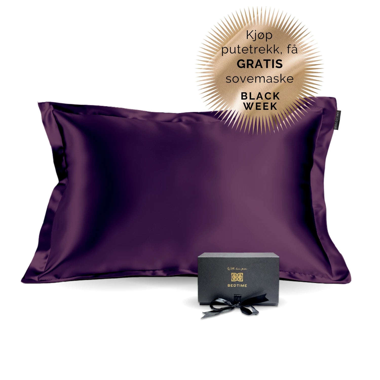 Silke Putetrekk 50x70 Mørk Aubergine