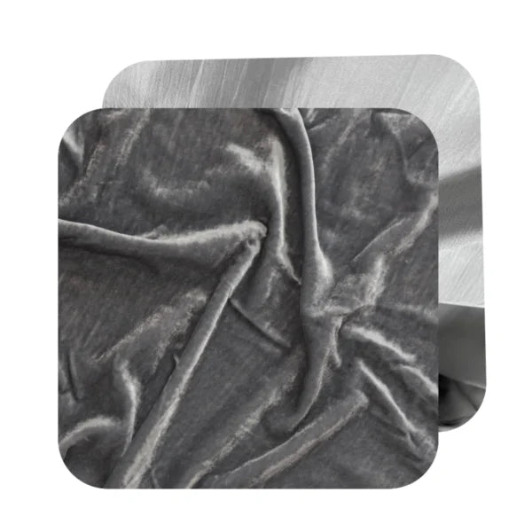 Silkevelour hotellputetrekk Soft Grey 70×100 cm Bedtime.no.