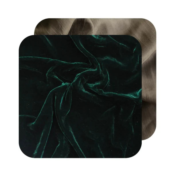 Silkevelour sengeteppe Ivy Green 160x260