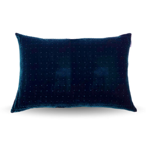 Silkevelour hotellputetrekk Oxford Blue 70×100 cm